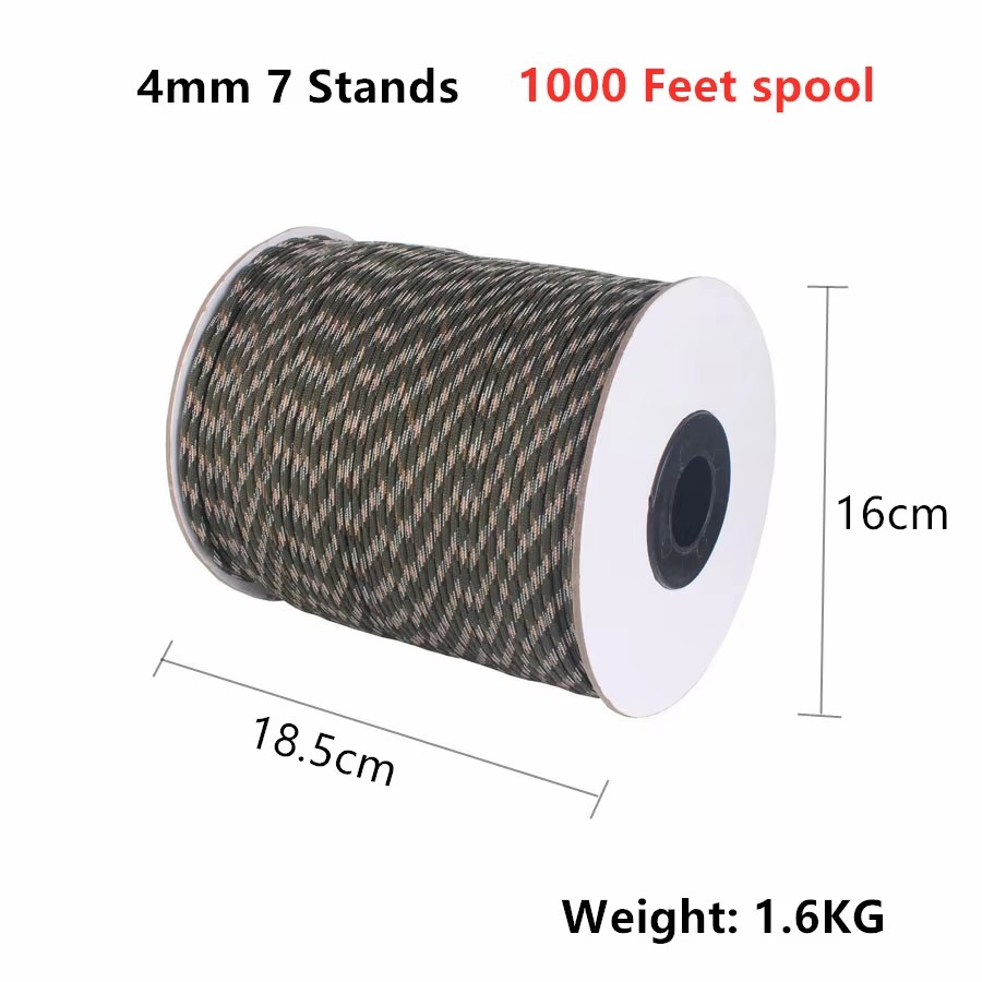 CAMPINGSKY 550 Paracord 4mm 10 - Para Cord 1000Ft review and price